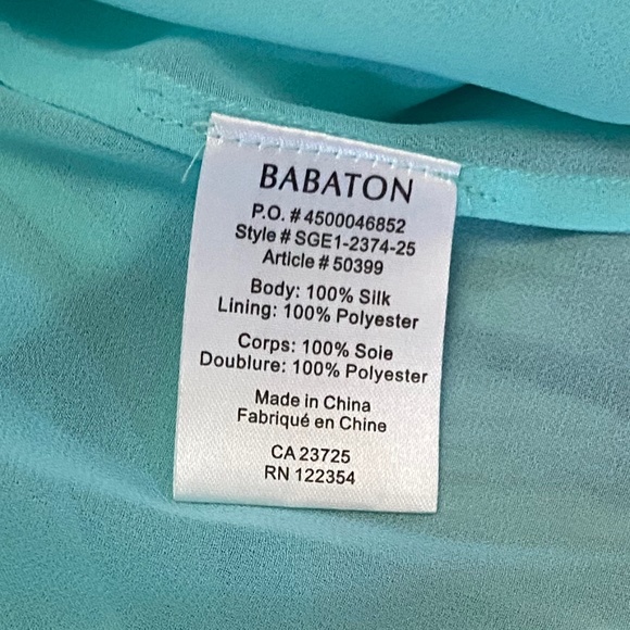 Babaton Aritzia Liev AQUA Silk Blouse - Picture 5 of 6